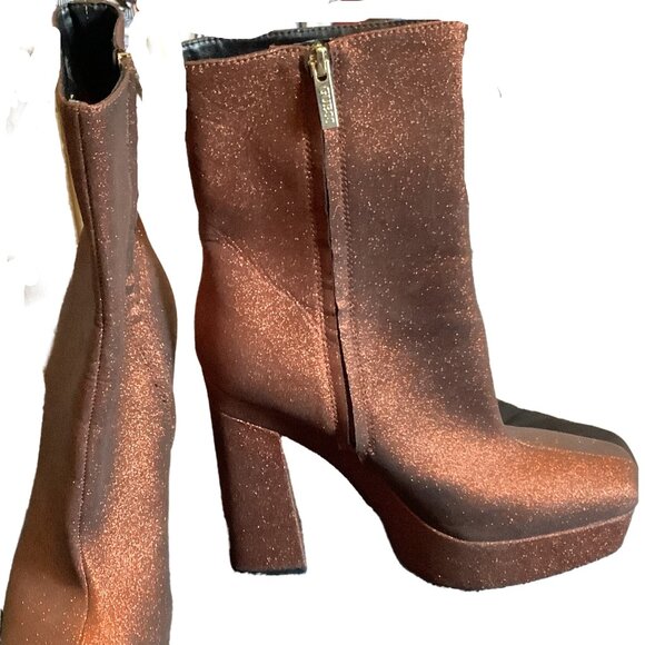 NIP Guess Byra Platform Bronze Boots Size: 9.5 - Picture 2 of 7
